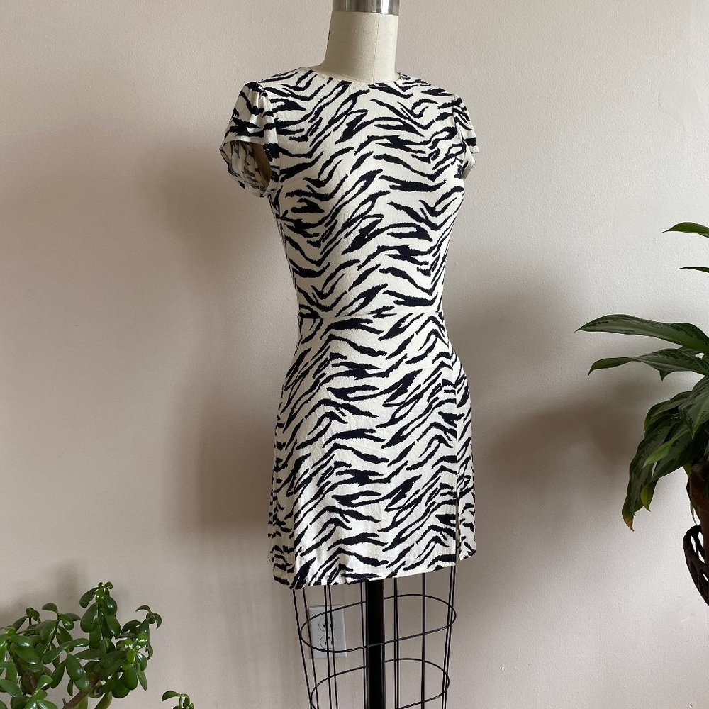 Zebra Print Reformation Mini Dress